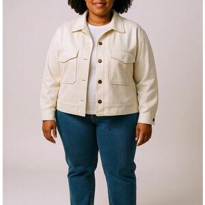 Avec Les Filles Cream Blazer Jacket